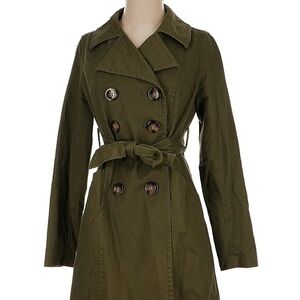 Old Navy Khaki Double-Breasted Trench Coat